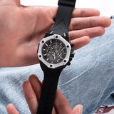  Shop Authentic Guess Formula Chronograph Black Dial Black Silicone Strap Watch For Men - GW0579G1 - Luxxuri