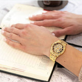 Shop Authentic Guess Allara Quartz Gold Dial Gold Steel Strap Watch For Women - GW0604L2 - Luxxuri