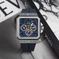  Shop Authentic Guess Leo Chronograph Navy Blue Dial Blue Silicone Strap Watch For Men - GW0637G1 - Luxxuri