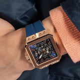  Shop Authentic Guess Leo Chronograph Blue Dial Blue Silicone Strap Watch For Men - GW0637G3 - Luxxuri
