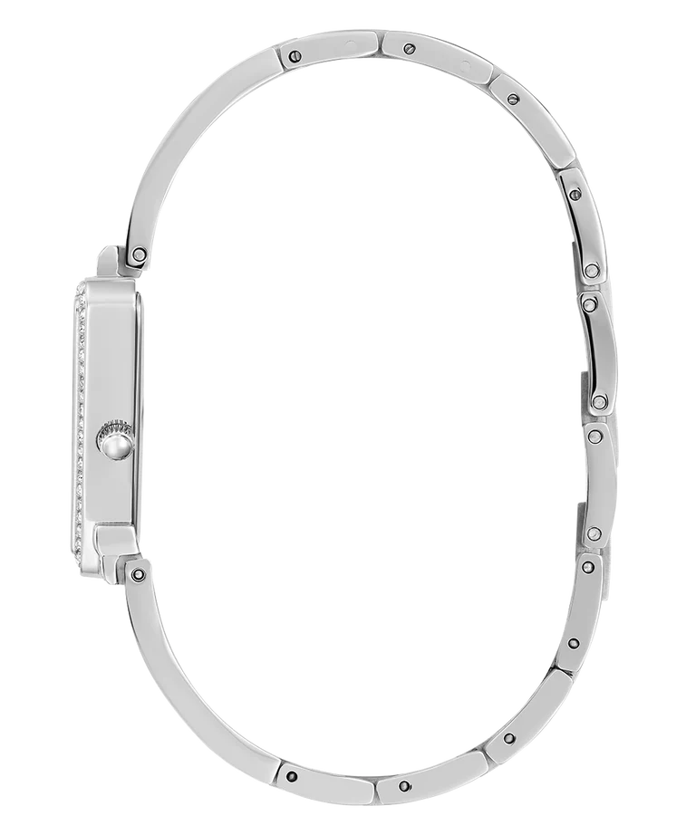  Shop Authentic Guess Fame Quartz Crystals Silver Dial Silver Steel Strap Watch For Women - GW0644L1 - Luxxuri