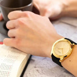  Shop Authentic Guess Cubed Analog Gold Dial Black Silicone Strap Watch For Women - GW0665L1 - Luxxuri