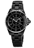  Shop Authentic Chanel J12 Quartz Ceramic Black Dial Black Steel Strap Watch for Women - J12 H0682 - Luxxuri