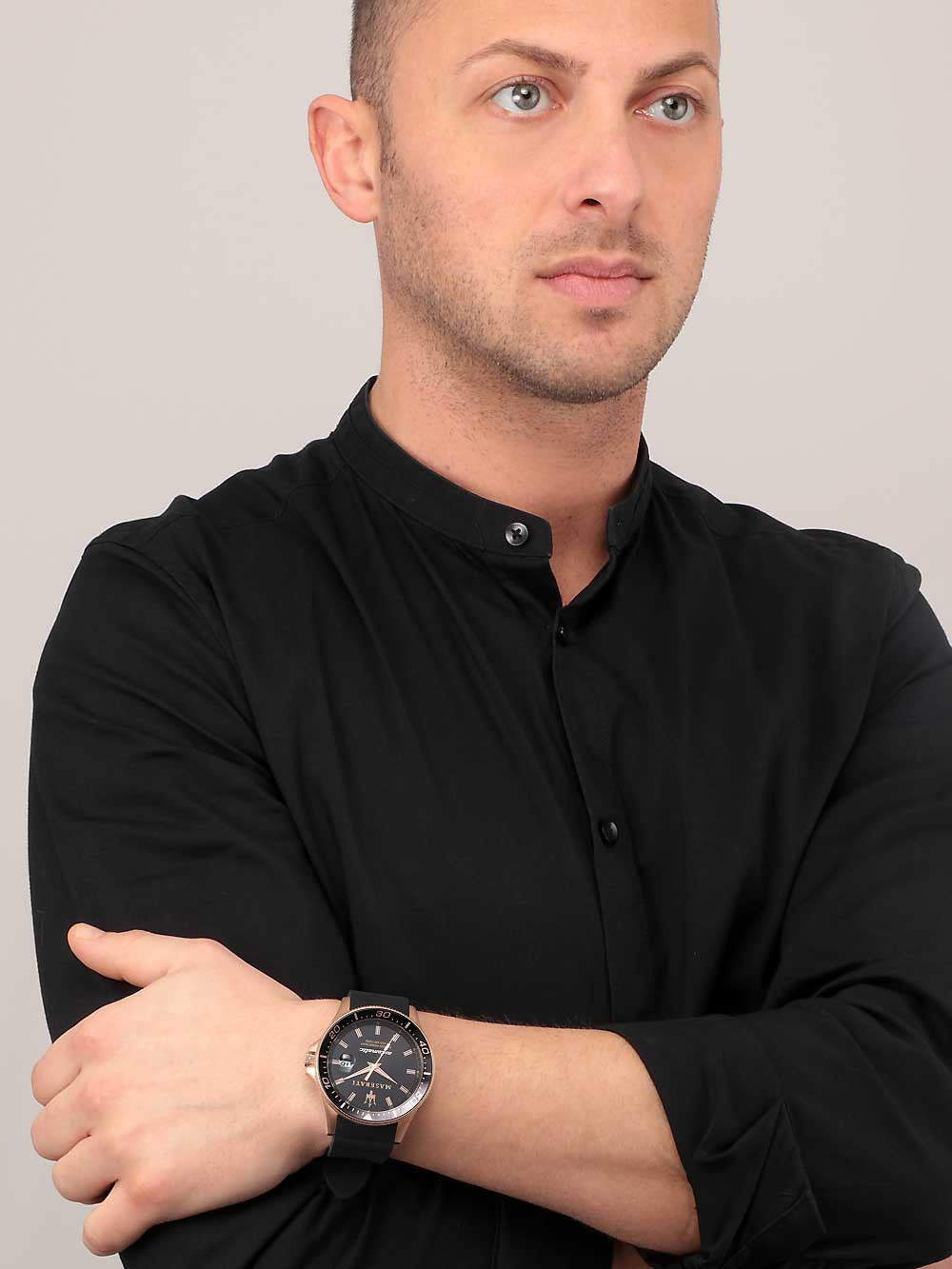  Shop Authentic Maserati SFIDA Automatic Black Dial Black Rubber Strap Watch For Men - R8821140001 - Luxxuri