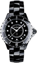  Shop Authentic Chanel J12 Quartz Diamonds Black Dial Black Steel Strap Watch for Women - J12 H1625 - Luxxuri