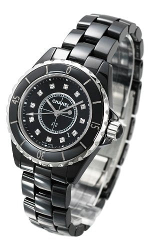  Shop Authentic Chanel J12 Quartz Diamonds Black Dial Black Steel Strap Watch for Women - J12 H1625 - Luxxuri