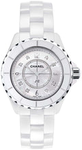  Shop Authentic Chanel J12 Diamonds Quartz Ceramic White Dial White Steel Strap Watch for Women - J12 H2422 - Luxxuri