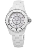  Shop Authentic Chanel J12 Diamonds Quartz Ceramic White Dial White Steel Strap Watch for Women - J12 H2422 - Luxxuri