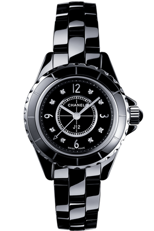  Shop Authentic Chanel J12 Diamonds Black Dial Black Steel Strap Watch for Women - J12 H2569 - Luxxuri