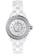  Shop Authentic Chanel J12 Diamonds Quartz White Dial White Steel Strap Watch for Women - J12 H2572 - Luxxuri