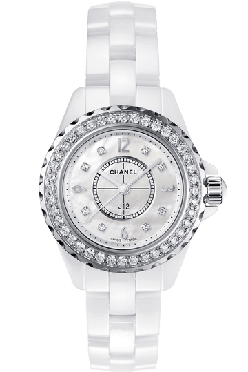  Shop Authentic Chanel J12 Diamonds Quartz White Dial White Steel Strap Watch for Women - J12 H2572 - Luxxuri