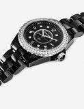  Shop Authentic Chanel J12 Diamonds Ceramic Black Dial Black Steel Strap Watch for Women - J12 H3108 - Luxxuri