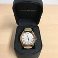  Shop Authentic Emporio Armani Valente Analog Beige Dial Beige Leather Strap Watch For Men - AR1667 - Luxxuri