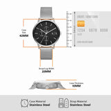  Shop Authentic Armani Exchange Cayde Chronograph Black Dial Silver Mesh Strap Watch For Men - AX2714 - Luxxuri