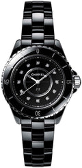  Shop Authentic Chanel J12 Quartz Diamonds Black Dial Black Steel Strap Watch for Women - J12 H5701 - Luxxuri