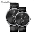  Shop Authentic Calvin Klein Grey Dial Black Leather Strap Watch for Women - K2Y2Y1CU - Luxxuri