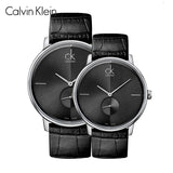  Shop Authentic Calvin Klein Grey Dial Black Leather Strap Watch for Women - K2Y2Y1CU - Luxxuri