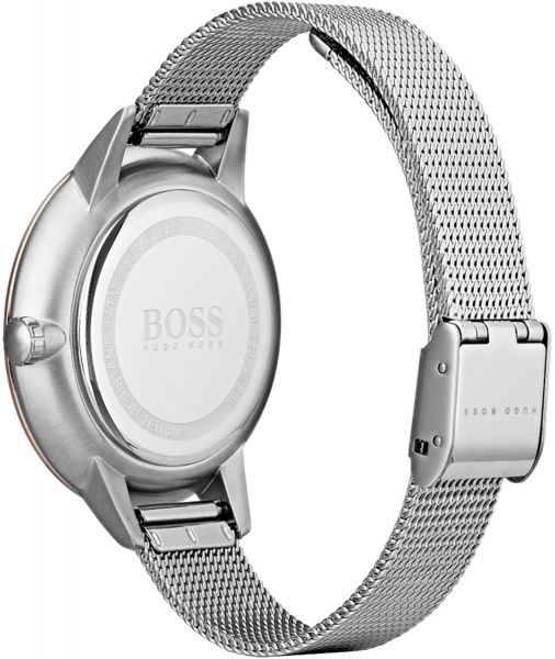  Shop Authentic Hugo Boss Symphony Brown Dial Silver Mesh Bracelet Watch for Women - 1502423 - Luxxuri