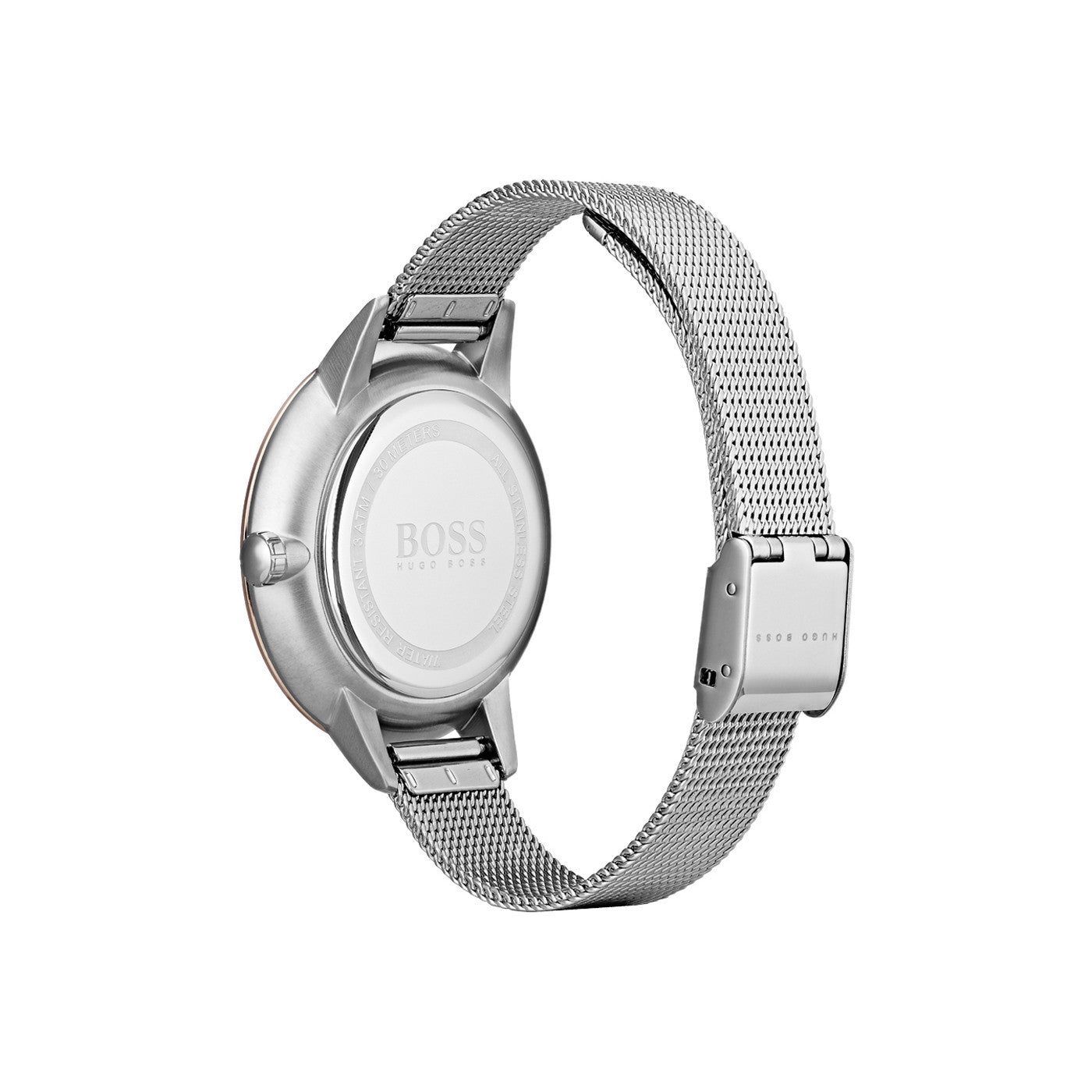  Shop Authentic Hugo Boss Symphony Brown Dial Silver Mesh Bracelet Watch for Women - 1502423 - Luxxuri