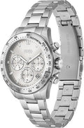  Shop Authentic Hugo Boss Ikon Chronograph White Dial Silver Steel Strap Watch for Men - 1512962 - Luxxuri