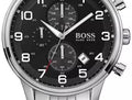  Shop Authentic Hugo Boss Aeroliner Chronograph Quartz Black Dial Silver Steel Strap Watch For Men - HB1512446 - Luxxuri