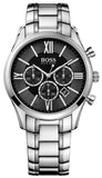  Shop Authentic Hugo Boss Ambassador Chronograph Black Dial Silver Steel Strap Watch For Men - HB1513196 - Luxxuri