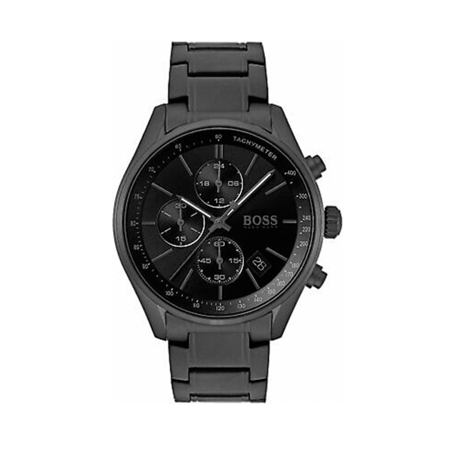  Shop Authentic Hugo Boss Grand Prix Black Dial Black Steel Strap Watch for Men - 1513676 - Luxxuri