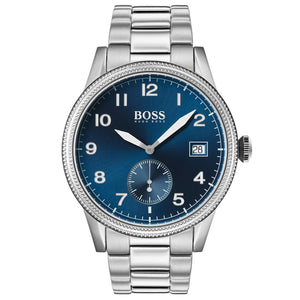  Shop Authentic Hugo Boss Legacy Blue Dial Silver Steel Strap Watch for Men - 1513707 - Luxxuri