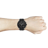  Shop Authentic Hugo Boss Velocity Black Dial Black Leather Strap Watch for Men - 1513716 - Luxxuri