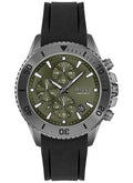  Shop Authentic Hugo Boss Admiral Green Dial Black Silicon Rubber Strap Watch for Men - 1513967 - Luxxuri