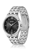  Shop Authentic Hugo Boss Officer Black Dial Silver Steel Strap Watch for Men - 1513614 - Luxxuri