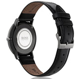  Shop Authentic Hugo Boss Modern Grey Dial Black Leather Strap Watch for Men - 1513540 - Luxxuri