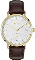  Shop Authentic Hugo Boss Corporal White Dial Brown Leather Strap Watch for Men - 1513640 - Luxxuri