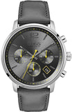  Shop Authentic Hugo Boss Attitude Grey Dial Grey Leather Strap Watch for Men - 1513658 - Luxxuri