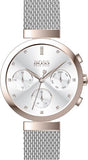  Shop Authentic Hugo Boss Flawless Silver Dial Silver Mesh Bracelet Watch for Women -1502551 - Luxxuri