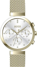  Shop Authentic Hugo Boss Flawless White Dial Gold Mesh Bracelet Watch for Women - 1502552 - Luxxuri