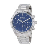  Shop Authentic Hugo Boss Talent Blue Dial Silver Steel Strap Watch for Men - 1513582 - Luxxuri