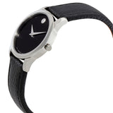  Shop Authentic Movado Museum Classic Black Dial Black Leather Strap Watch For Women - 0607015 - Luxxuri
