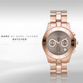  Shop Authentic Marc Jacobs Blade Chronograph Brown Dial Rose Gold Steel Strap Watch for Women - MBM3308 - Luxxuri