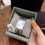  Shop Authentic Guess Mod Heavy Metal Silver Dial Silver Steel Strap Watch For Women - W1117L1 - Luxxuri