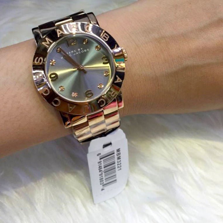  Shop Authentic Marc Jacobs Amy Glitz Brown Dial Rose Gold Steel Strap Watch for Women - MBM3221 - Luxxuri