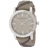  Shop Authentic Burberry The City Beige Dial Chequered Brown Leather Strap Watch for Women - BU9029 - Luxxuri