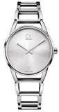  Shop Authentic Calvin Klein Stately Silver Dial Silver Steel Strap Watch for Women - K3G2312W - Luxxuri