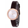  Shop Authentic Calvin Klein Firm White Dial Brown Leather Strap Watch for Women - K3N236G6 - Luxxuri