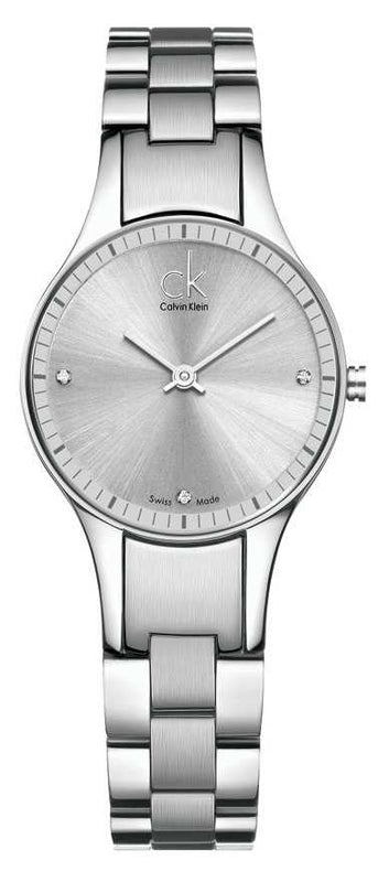  Shop Authentic Calvin Klein Simplicity Silver Dial Silver Steel Strap Watch for Women - K4323141 - Luxxuri