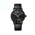  Shop Authentic Calvin Klein Black Dial Black Leather Strap Watch for Women - K7622401 - Luxxuri