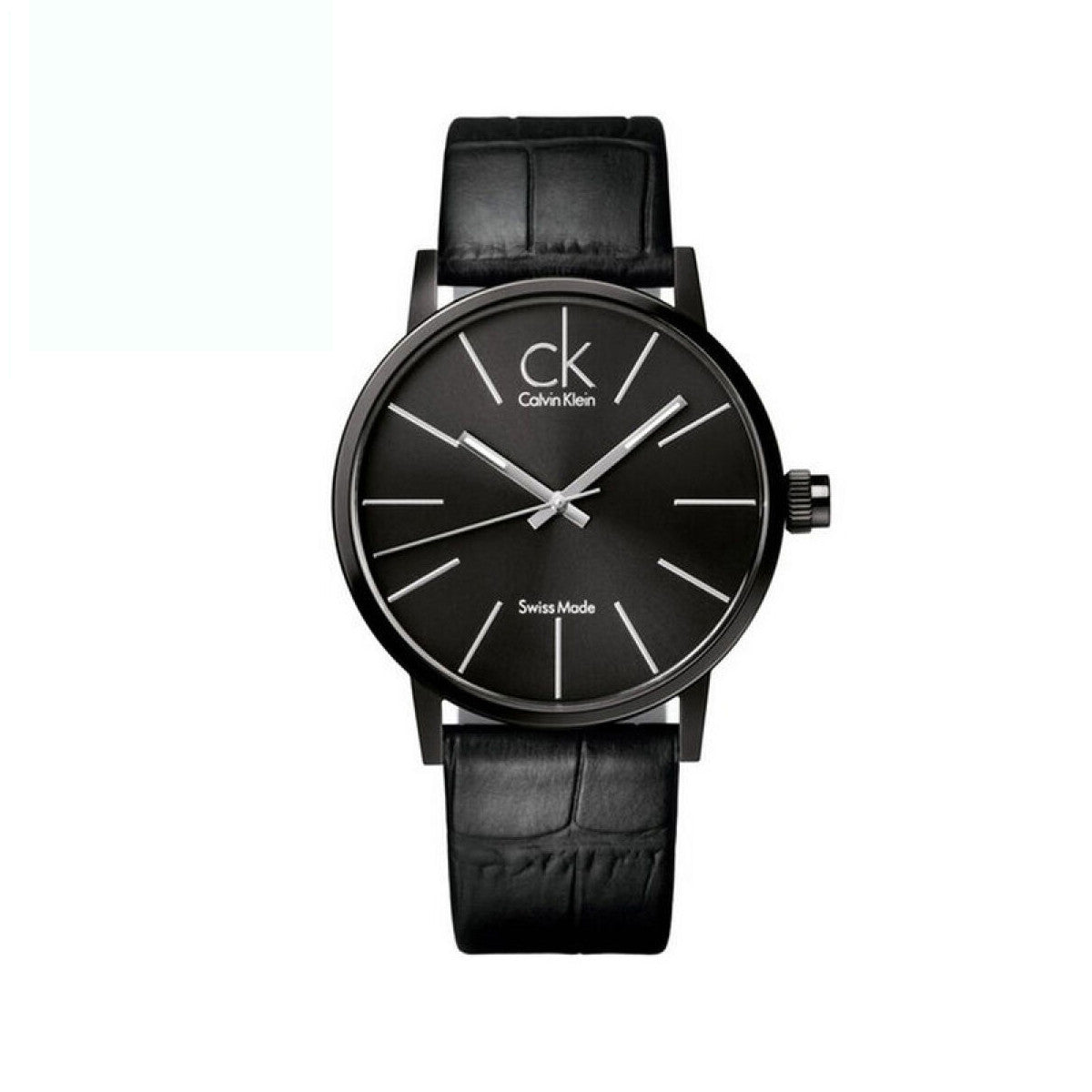  Shop Authentic Calvin Klein Black Dial Black Leather Strap Watch for Women - K7622401 - Luxxuri