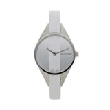  Shop Authentic Calvin Klein Rebel White Dial White Leather Strap Watch for Women - K8P231L6 - Luxxuri