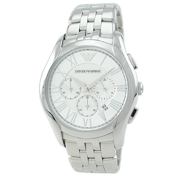  Shop Authentic Emporio Armani Velente Chronograph Quartz Silver Dial Silver Steel Strap Watch For Men - AR1702 - Luxxuri