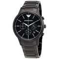  Shop Authentic Emporio Armani Dress Chronograph Quartz Black Dial Black Stainless Steel Strap Watch For Men - AR2485 - Luxxuri